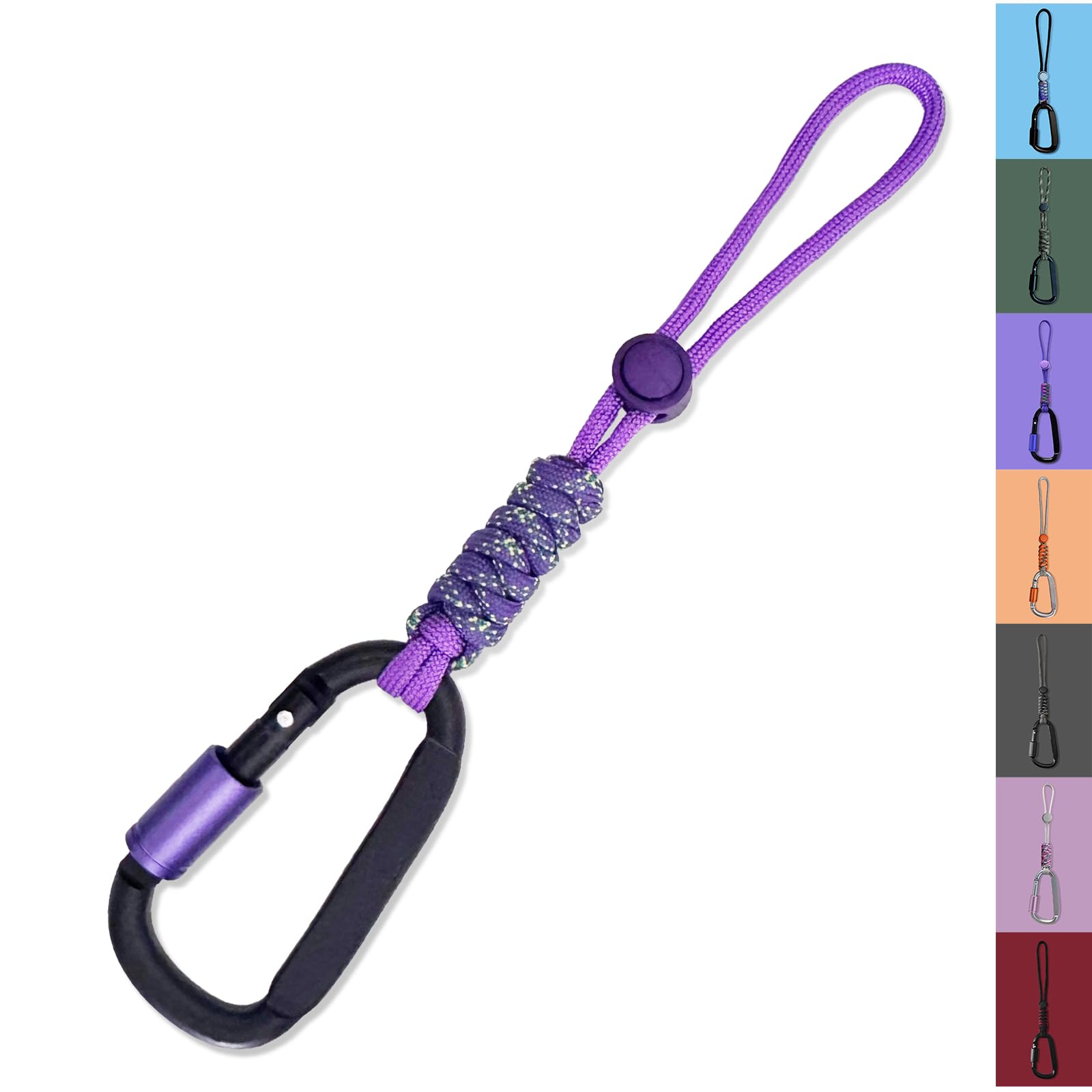 Paracord Schlüsselanhänger Karabiner Clip - D-Ring Lanyard Haken für Wasserflasche, Schlüssel, Rucksäcke und mehr
