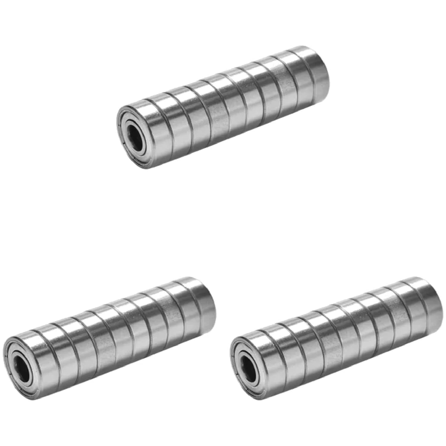 High-Carbon Steel Deep Groove Ball Bearing, Double Shielded, ABEC-7 Precision, 8x22x7mm, Single Row 608ZZ Miniature Design (50PCS)