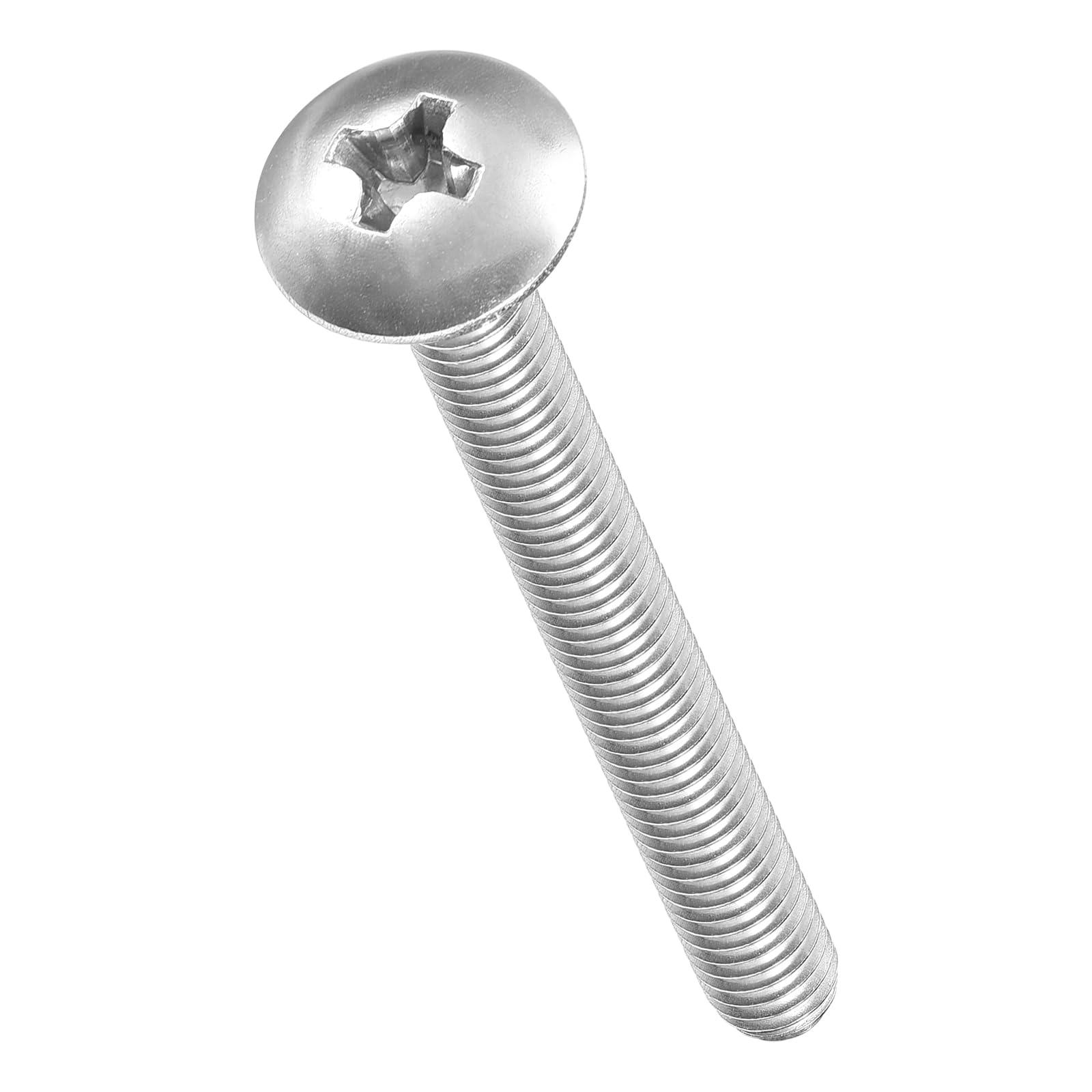 METALLIXITY Machine Screws Phillips Head(M4-0.7x35) 100Pcs, 304 Stainless Steel Round Head Phillips Drive Furniture Bolts