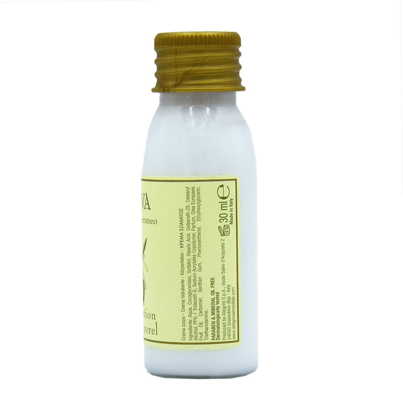 Awek.eu 100 Stück Hotel Bodylotion Körperlotion Flasche 30ml Oliva Serie mit Olivenöl