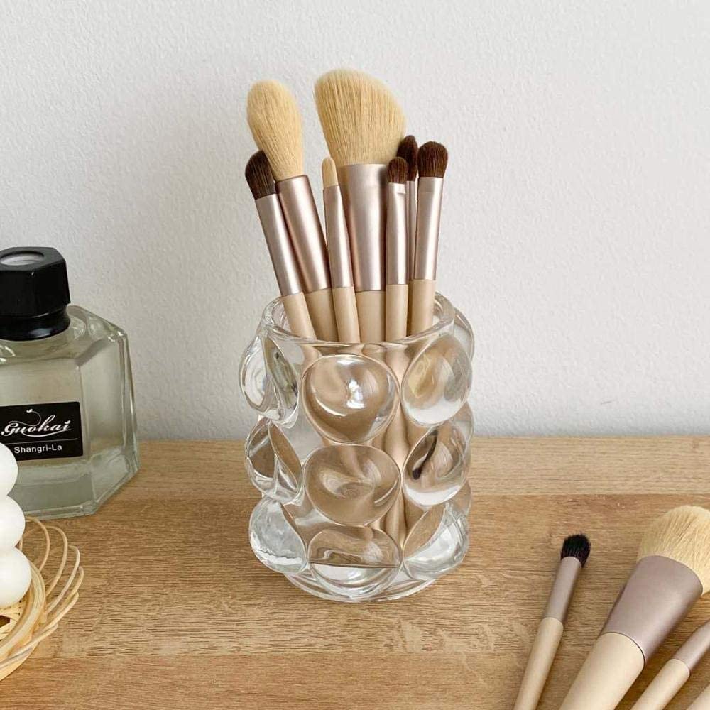 N/A Cuentas de cristal para maquillaje, soporte para brochas, lápiz, taza de almacenamiento, organizador de herramientas cosméticas decorate