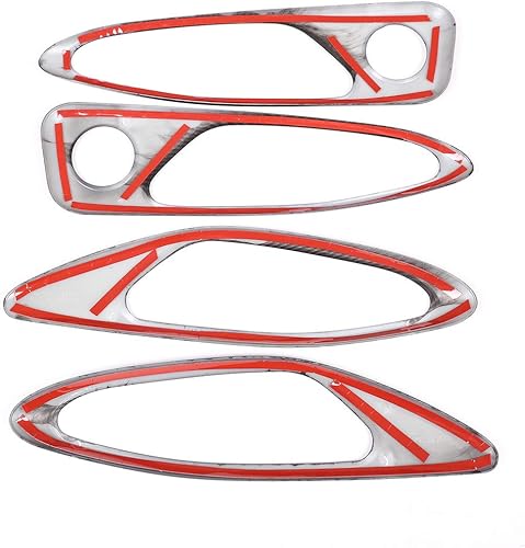 Miniatura 8 de CHEYA Adhesivo de plástico ABS para manija de puerta interior de automóvil para Alfa Romeo Giulia 2017-2020 Accesorios de automóvil (fibra de
