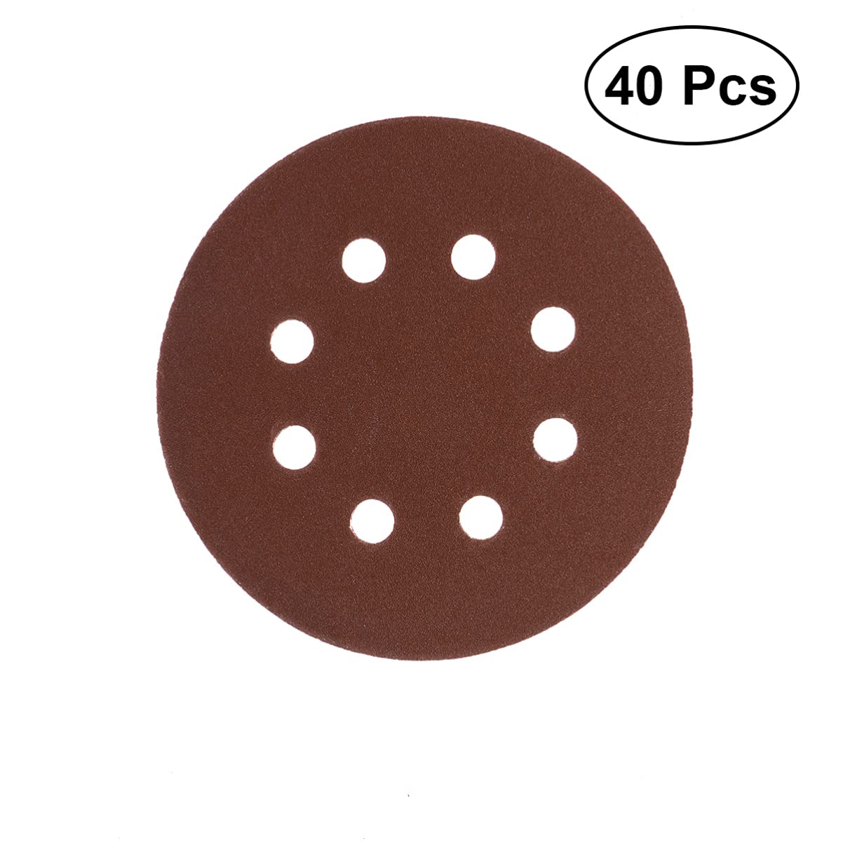 TEHAUX 40pcs 8 5 Sanding Discs Circular Pads Round Sand Paper Hook and Sand Disc Disk Sander Abrasive Wheels Sanding Disc Backing Pads Sander Replacement Pad Sandpaper Round Pad