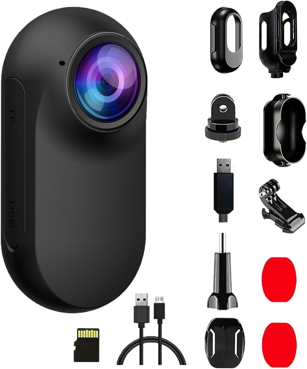 Xilecam Mini Caméra Sport,Caméra POV avec Carte Mémoire de 32 Go