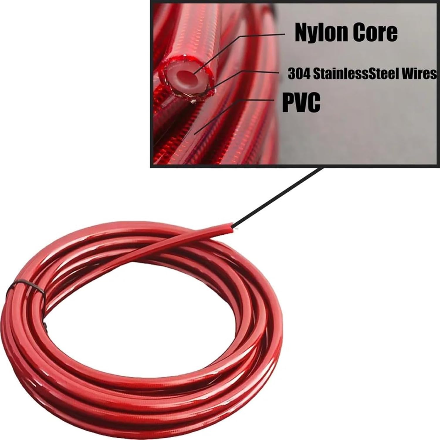 Brake Accessories Motorcycle Braided Stainless Steel Nylon 1 M Clutch Oil Line Hose Brake Pipe Gas Fuel Tube