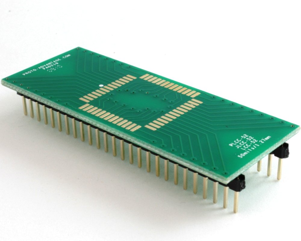 Proto-Advantage PA0219 PLCC-52/LCC-52/JLCC-52 to DIP-52 SMT Adapter (50 mils / 1.27 mm Pitch)