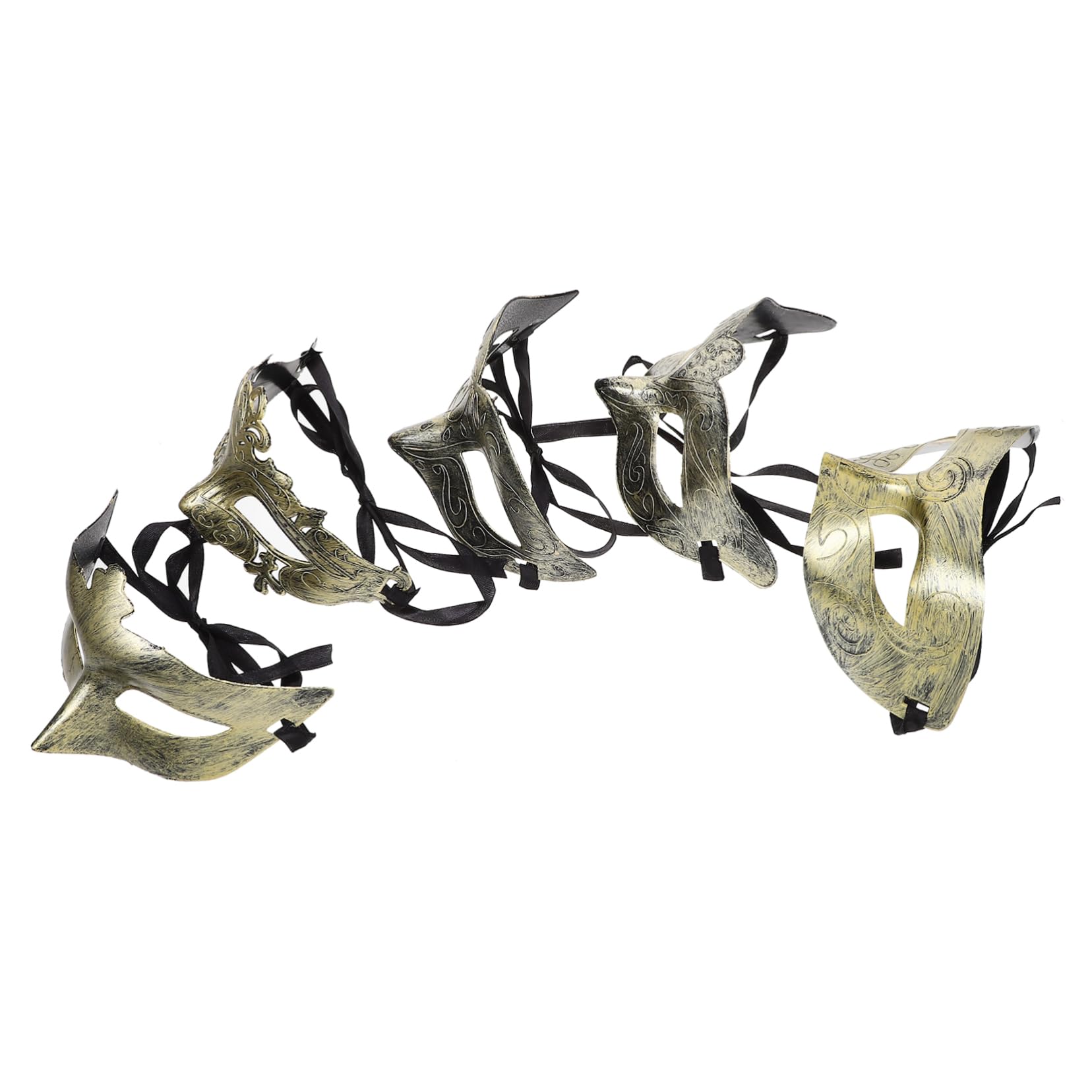 BRIGHTFUFU Halloween Carnival Costumes 25pcs Vintage Half Face Mask for Women's Masquerade Ball