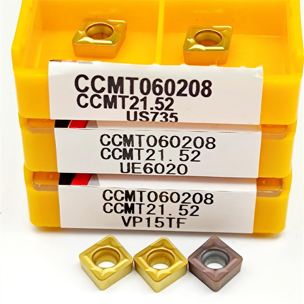 10 sztuk CCMT060204 UE6020 CCMT060208 VP15TF płytki węglikowe do tokarki CNC-płytki tnące o wysokiej precyzji toczenia(CCMT060204 UE6020)
