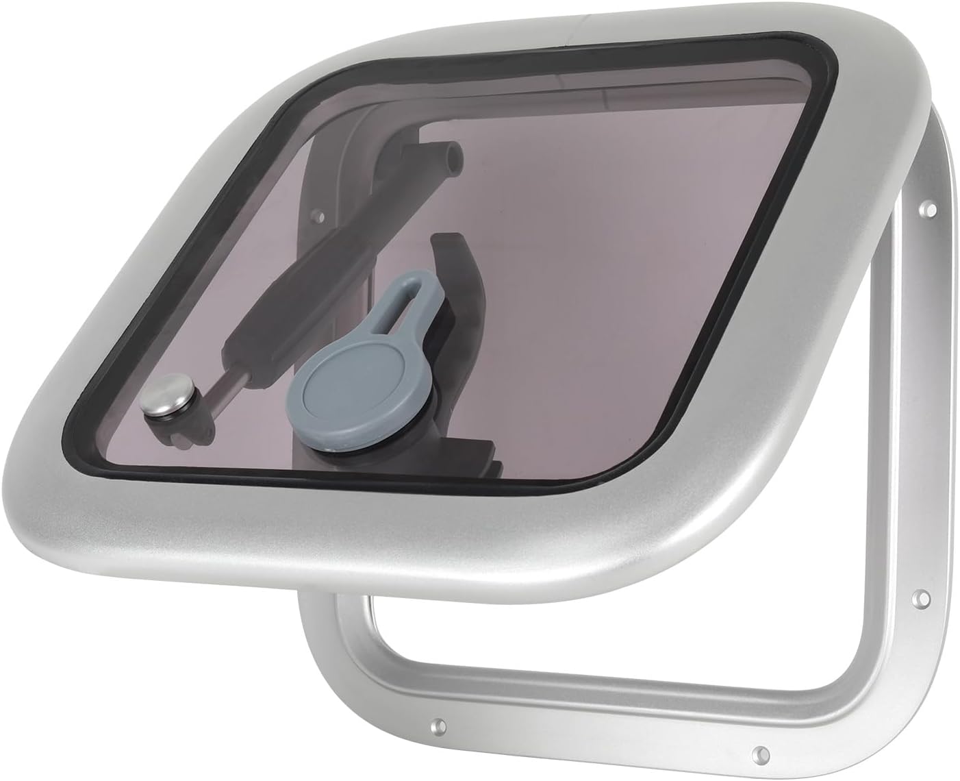 Boat Portlight, Durable Low Profile Boat Deck Hatch Window with Anti-Rust Aluminum Frame and Enhanced Shock Resistance Acrylic Glass 8.3x8.3in