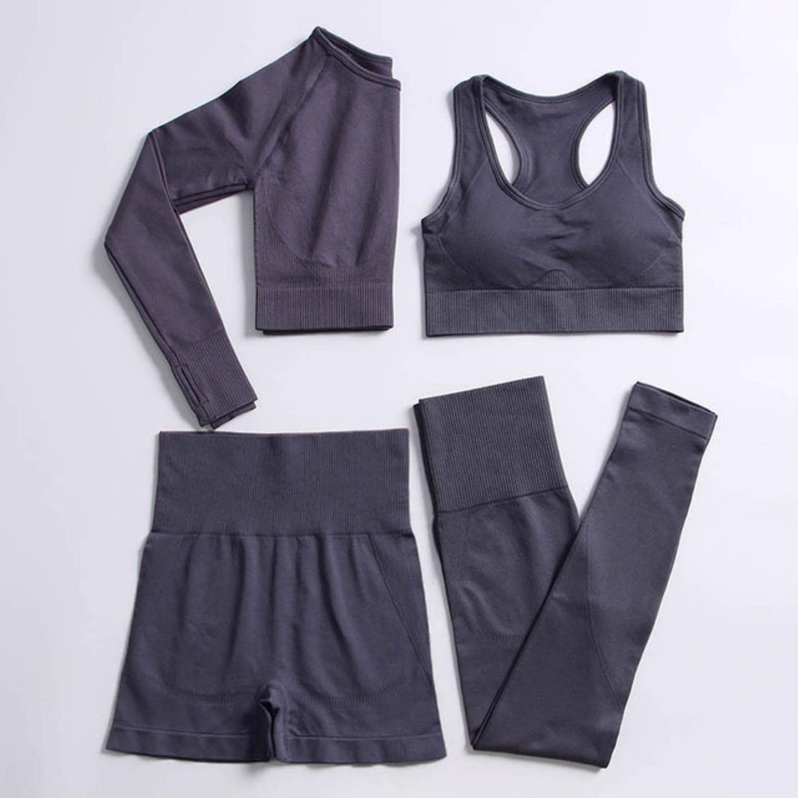 NIAN Conjunto de yoga sin costuras, ropa de entrenamiento para mujer, conjunto deportivo, ropa de fitness, ropa de gimnasio, ropa de mujer, leggings