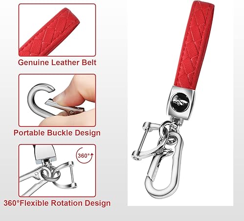 Miniatura 6 de Funda para llavero Chevy con llavero, funda protectora de 4 botones, A-Rojo