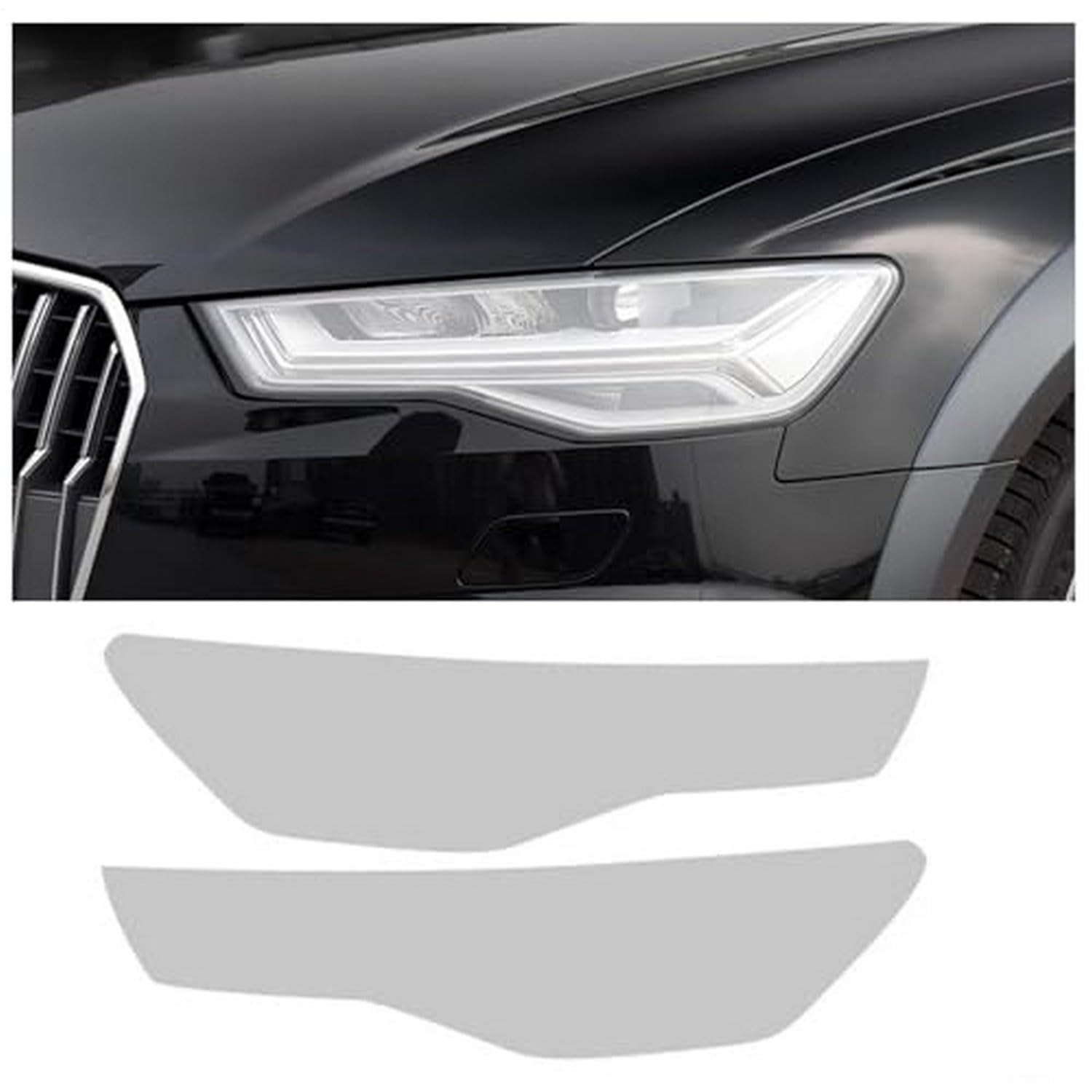 Film de protection phare Audi A6 S6 RS6 2015-2018 noir fumé vinyle TPU
