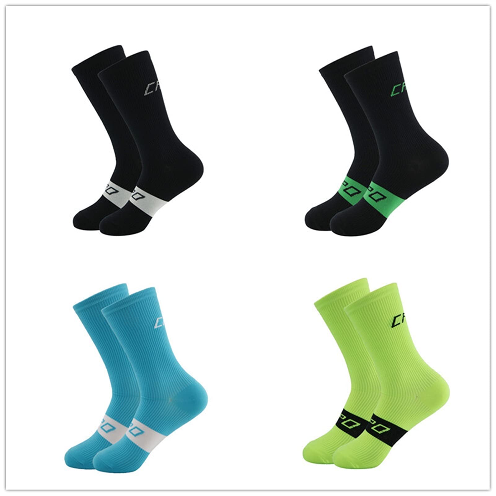 4 Pares de Mujeres Hombres Deporte Ciclismo Calcetines Corriendo Camping Senderismo Tenis Calcetines Transpirable