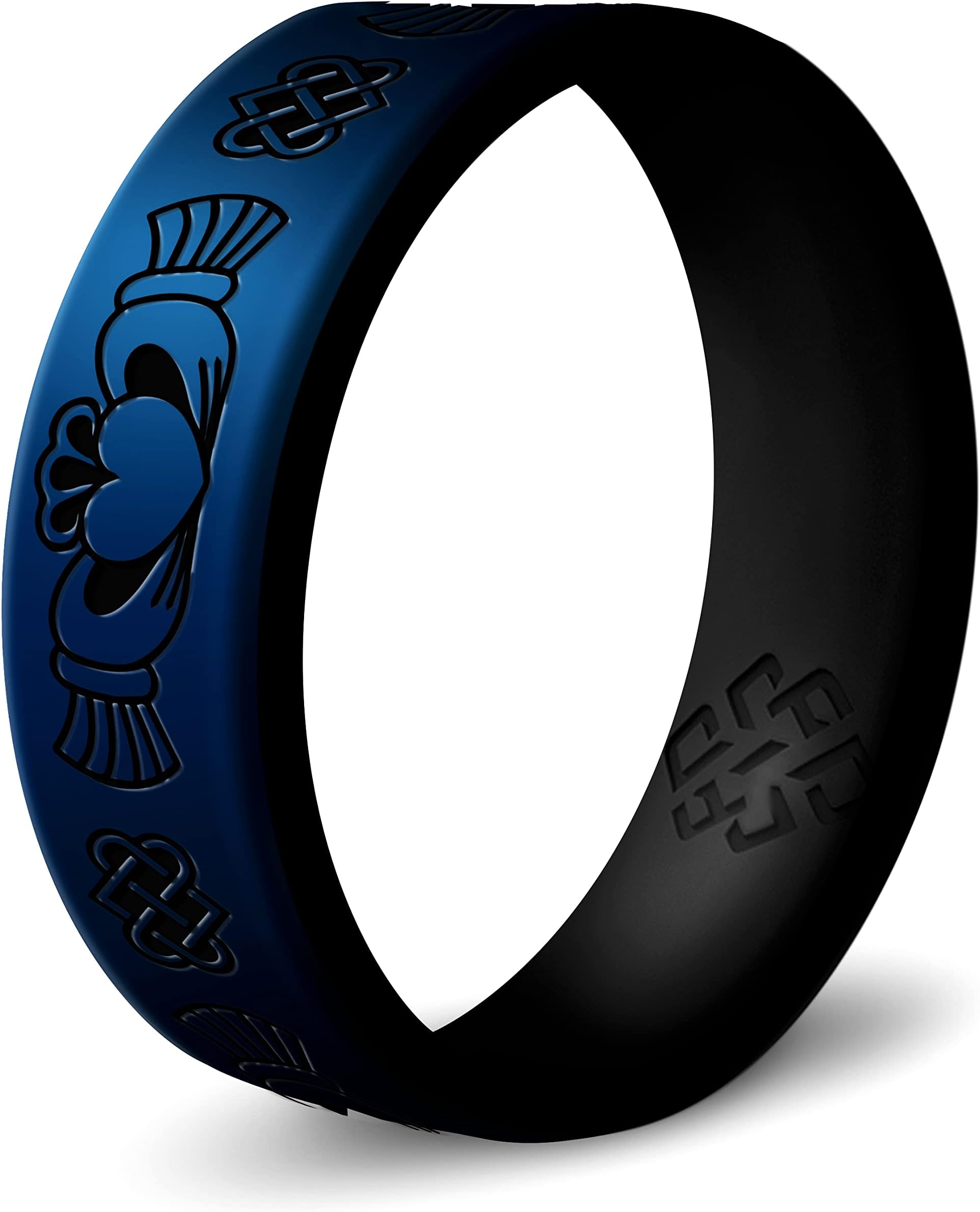 Trinity, Celtic, Claddagh Silicone Ring for Men and Women - Silicone Wedding Band for Sports Activities, Breathable Comfort Fit 6mm Bandwidth