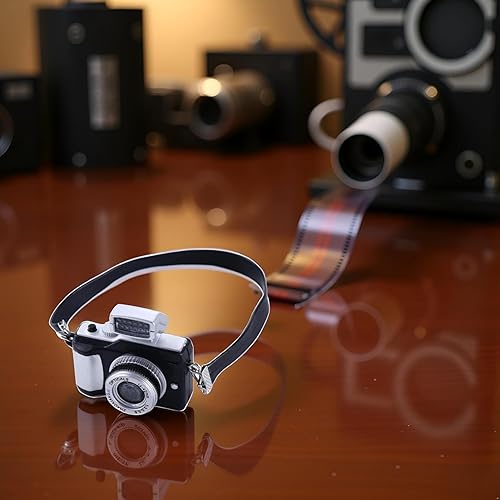 Cámara miniatura Escala 1:4 Mini Cámara Prop Mini Cámara Ornamento Vintage Cámara Modelo Cámara Digital Mini Accesorios de Decoración Accesorios