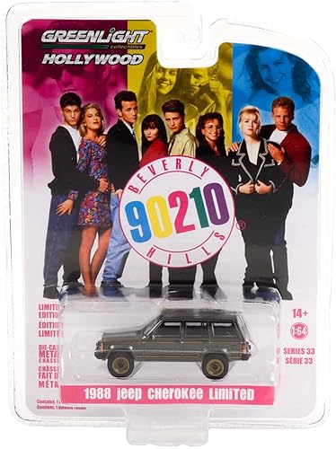 Greenlight Colección 164 Hollywood Series 33 - Beverly Hills, 90210 (1990-2000 Series de TV) - 1988 Cherok&ee Limited 44930-A Envío desde Canadá