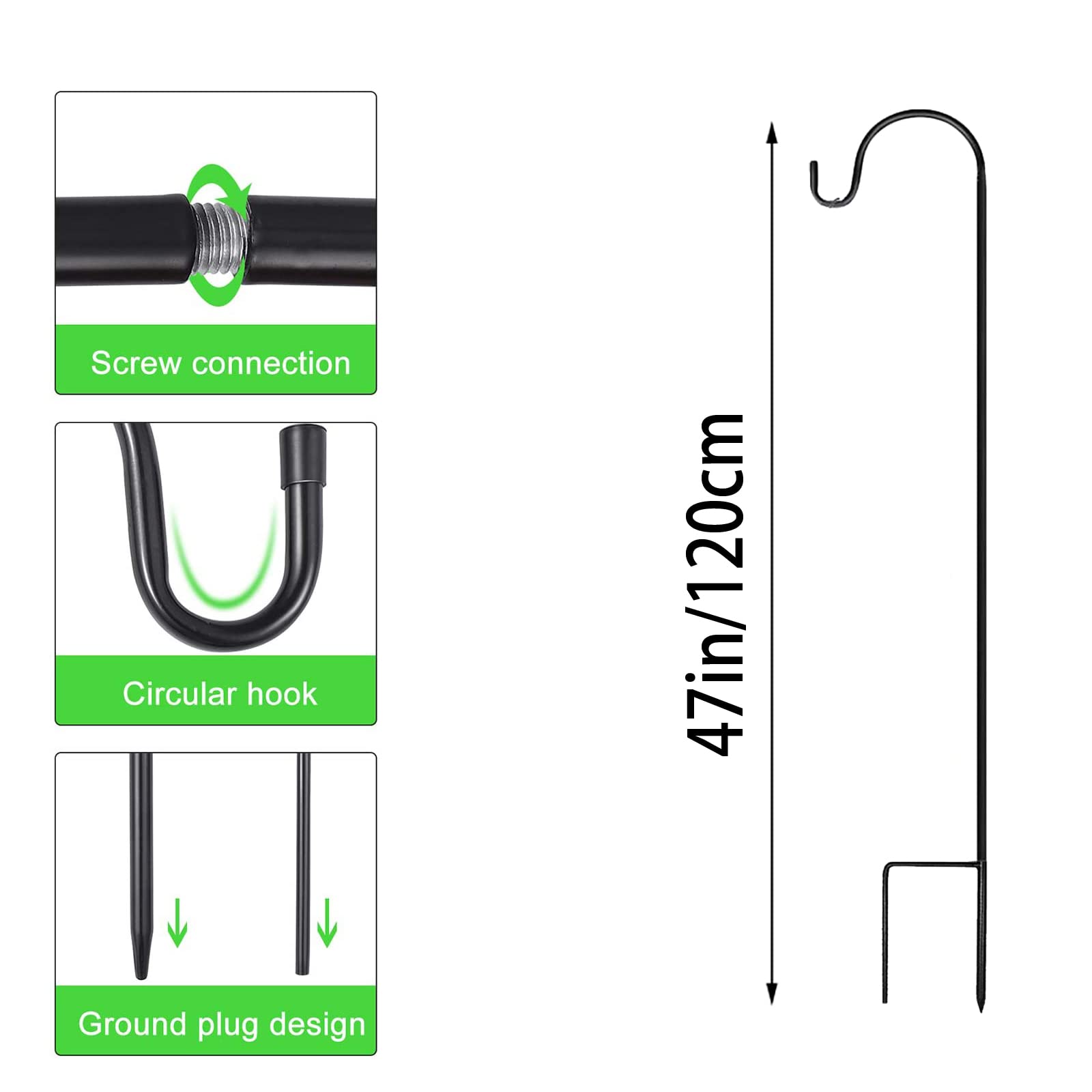 Ganci Da Pastore Per Esterno LAIDER HEROS - Regolabili In Altezza Per Mangiatoie Uccelli E Decorazioni - Foto 10