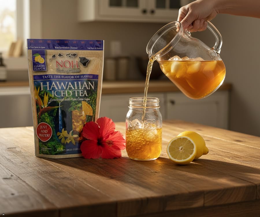NOH Foods of Hawaii Sweet Tea Mix, 48oz (3lb) Zipper Bag - Just Add Water, Classic Hawaiian Luau Beverage, Paradise Tea Blend image 4