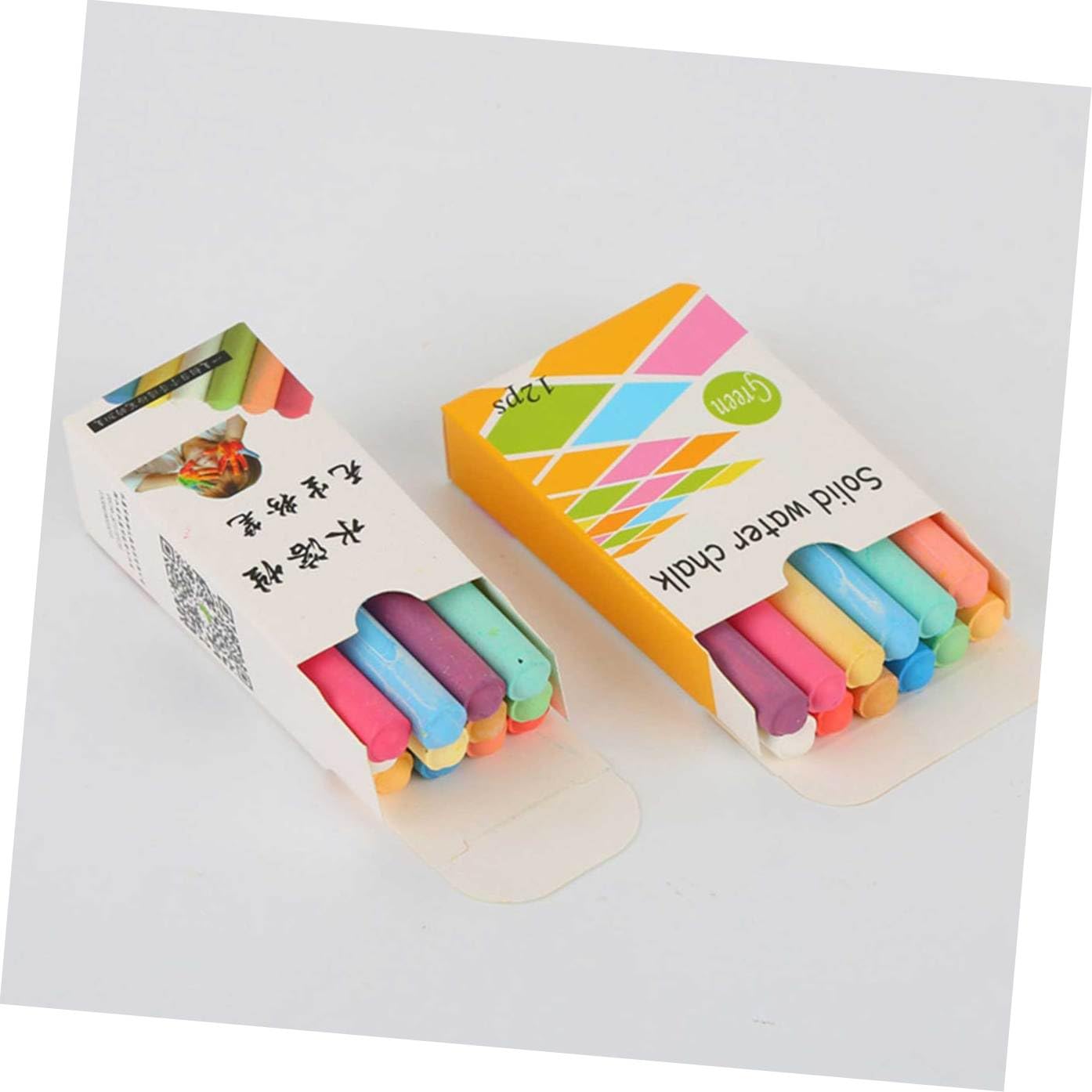 STOBOK 36piezas Tizas De Sin Polvo y Solubles Agua Para Pizarra Tizas Lavables y Seguras Para Dibujo y Escritura Clases y Manualidades
