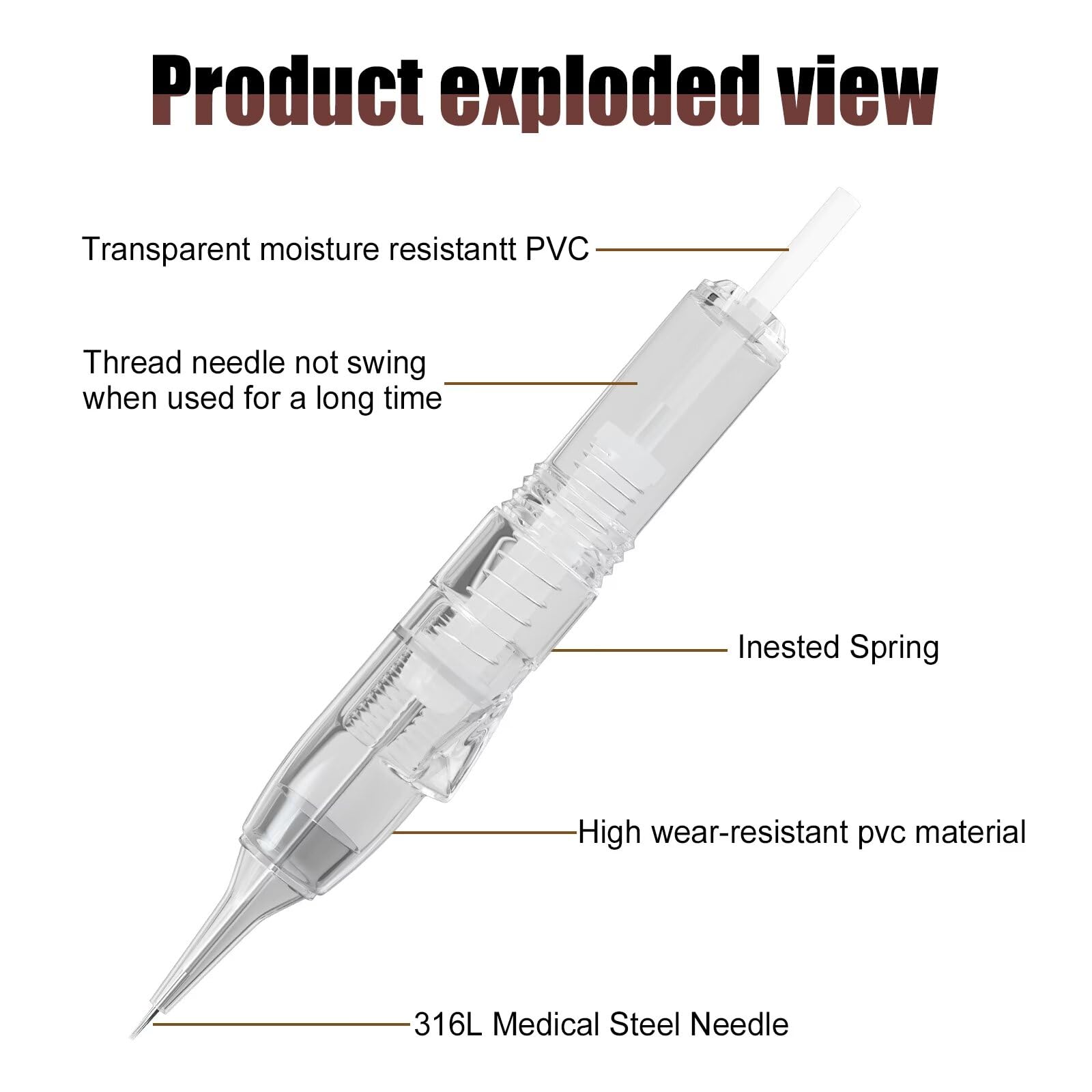 Amazon | アートメイク部品 タトゥーカートリッジ20個 タトゥー