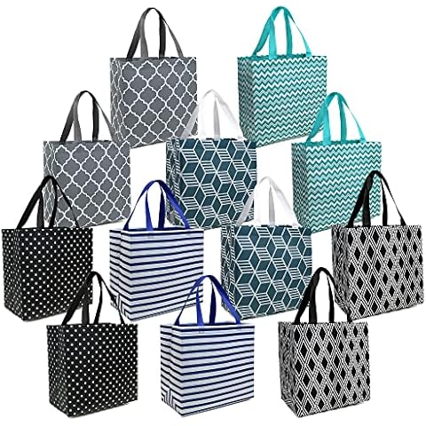 BeeGreen 12-Pack Foldable Grocery Bags Cover