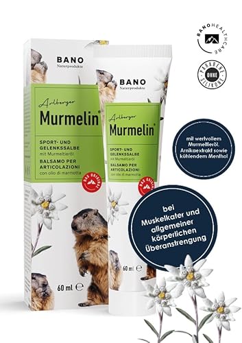 Foto von BANO Arlberger Murmelin Sport und Gelenksalbe I Original Murmeltiersalbe I MADE IN AUSTRIA I mit Murmeltieröl | Arnika | Latschenkieferöl (60ml)