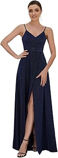 Ever-Pretty Vestido de noche con cuello en V y sin mangas con abertura acampanada para mujer 50120
