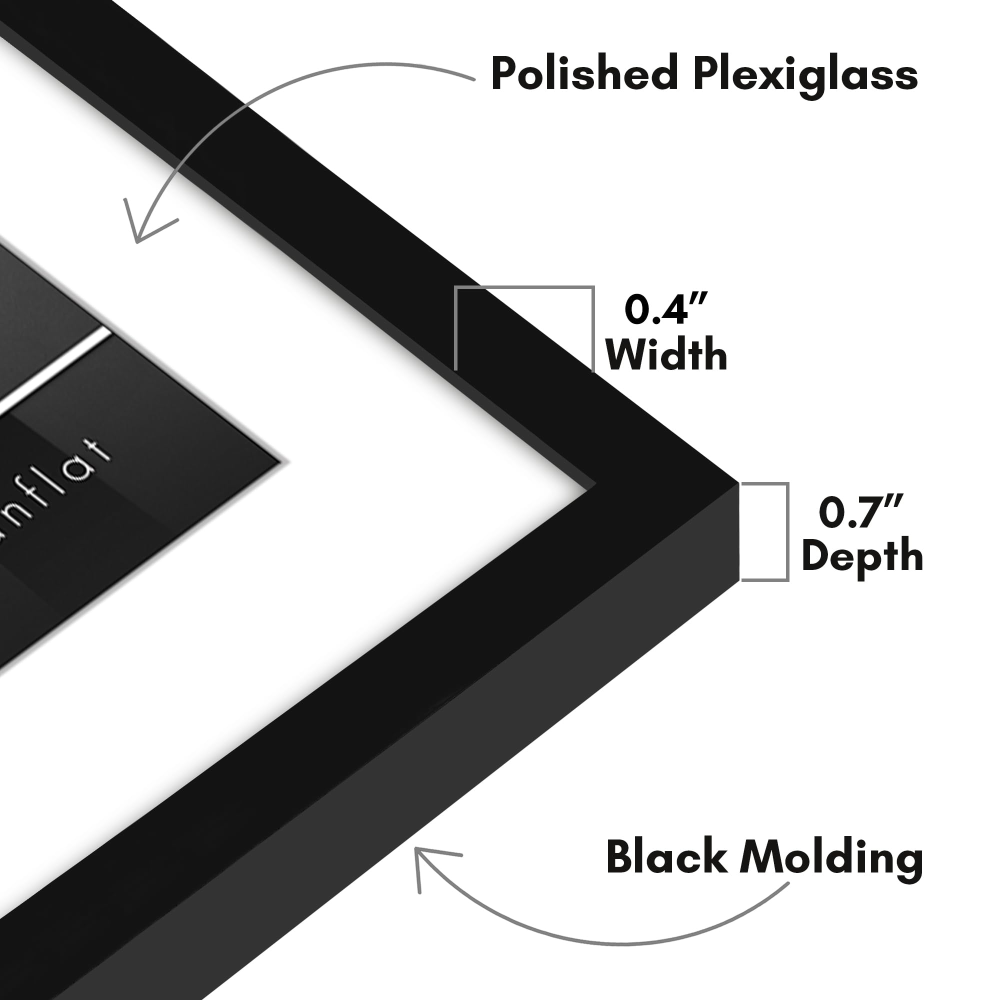 Americanflat Ramki na dyplomy 11 x 14 w kolorze czarnym – zestaw 4 – wyświetla dyplomy 8,5 x 11 z matą lub użyj jako ramki 11 x 14 bez maty, ramki na dokumenty z odpornym na pękanie szkłem i