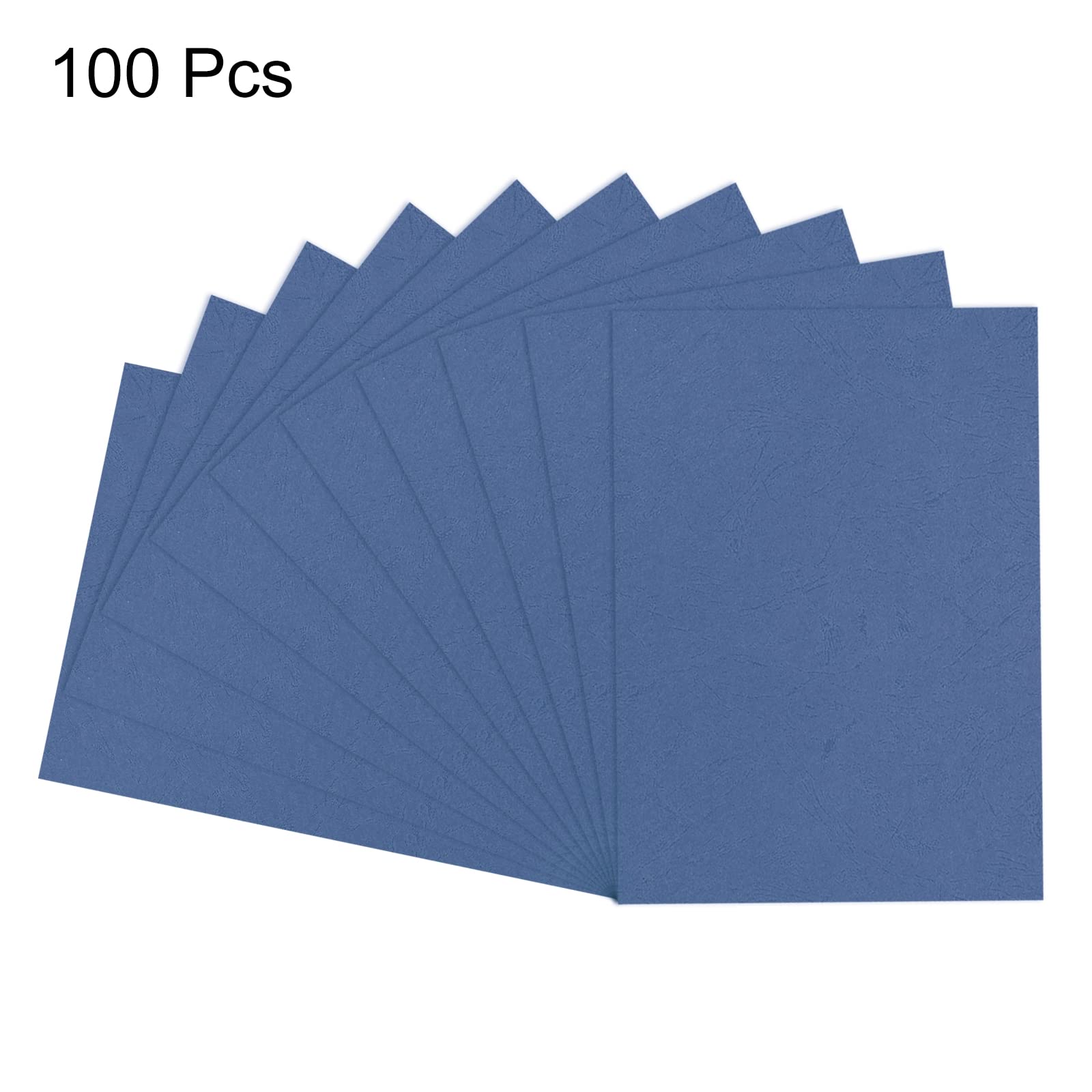 sourcing map 100pcs Texture Papier Reliure Couvertures, Reliure Présentation Couvertures pour Affaires document, 8.5X11 Pouces, 12 Mil 83 Lb, Foncé Bleu, Non Perforé