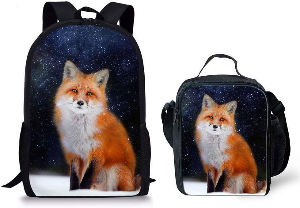 HUGS IDEACut Denim Blue Backpack for Kids Cat Head School Book Bag