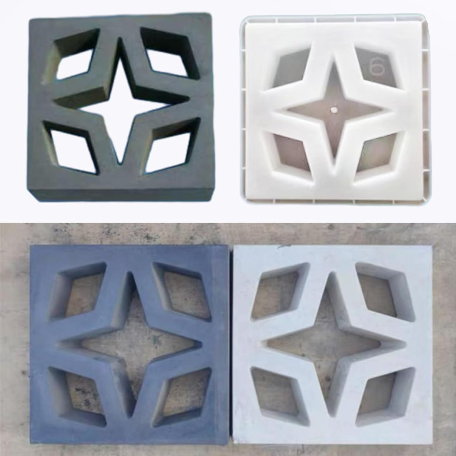 Concrete Hollow Brick Mold,Concrete Wall Block Molds,Easy Demolding Concrete Molds,Lightweight Reusable Cement Block Molding for Construction,Landscaping and Road Projects(Brick-A5)