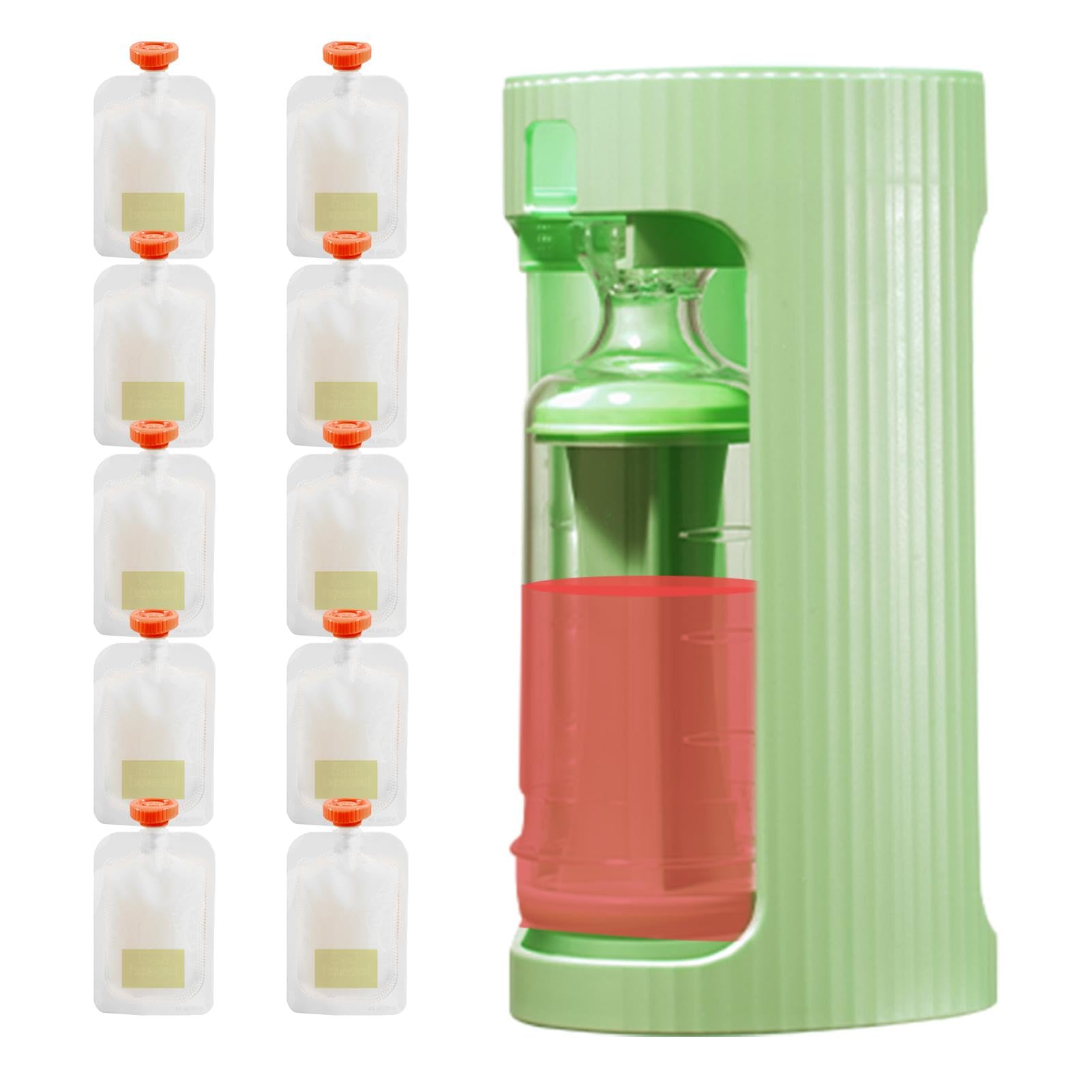 Nbbwwu No Squeeze Pouch Holder - Reusable Fruit Squeeze Puree Filler - Reusable Food Pouches Refillable Kit, Portable Small Fruit Squeeze Puree Filler for Homemade Kids Food