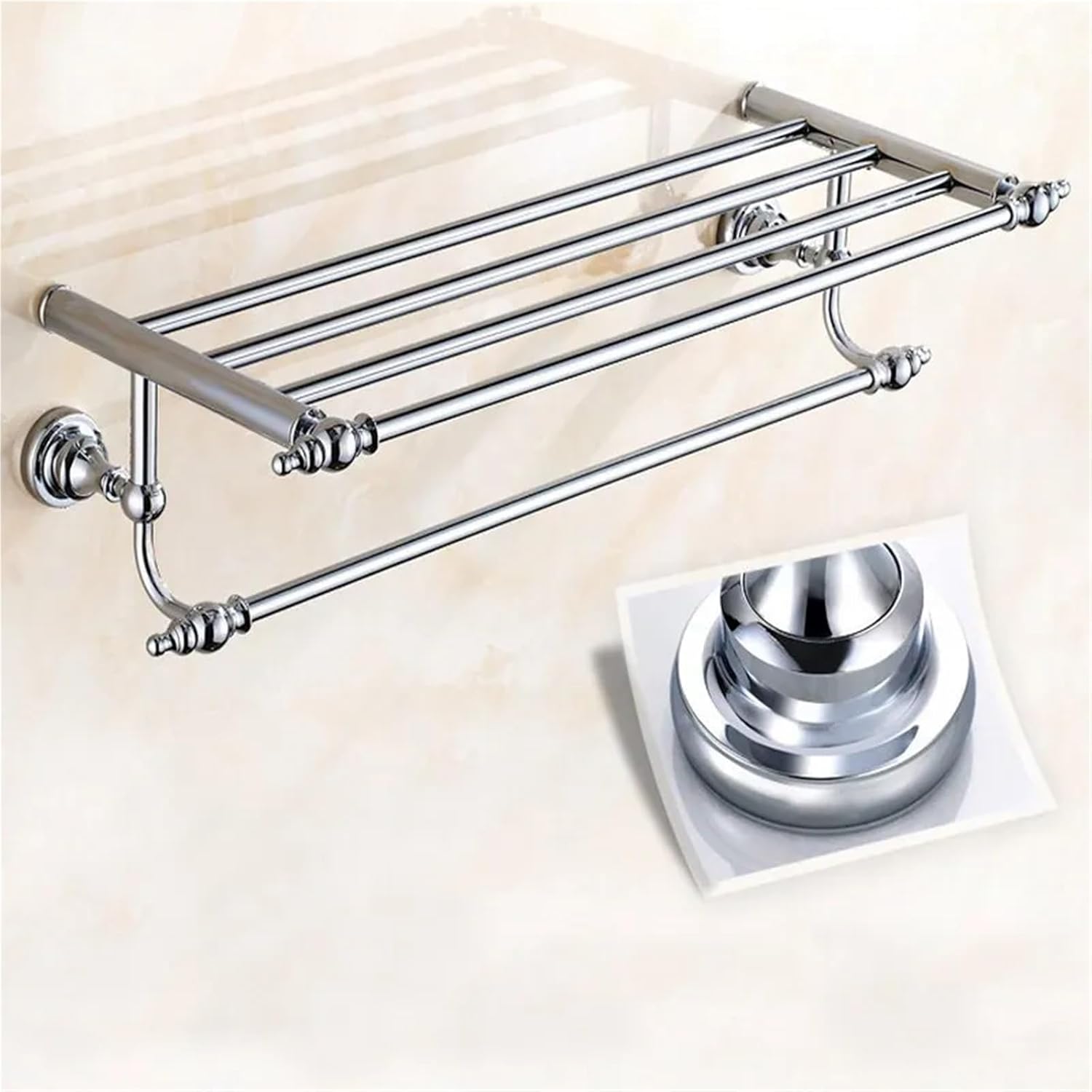 Bathroom Hardware Set Chrome Polished Bath Rack Paper Holder Toothbrush Towel Bar Coat Hook Accessories(Cup Tumbler Holder)
