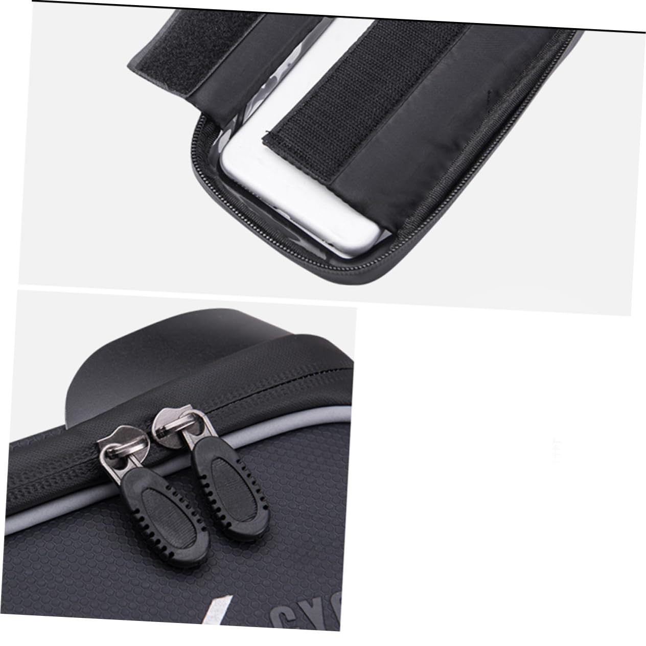 Hemobllo 2 Pezzi Borsa per cellulare GPS borsa da manubrio per telefono borsa a tracolla borsa del telefono bike phone holder custodia telefono impermeabile borsa da bicicletta Black