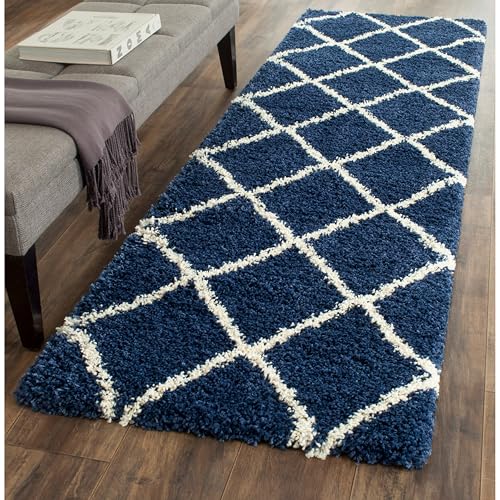Image of Carpets Handwoven Luxury Fluffy Shaggy Carpet Collection with 2 inch Thickness 2 x 6 feet