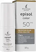 Mantecorp - Episol Color Stick Claro FPS 50 – Protetor solar em bastão com efeito maquiagem – Alta proteção UVA UVB e luz visível