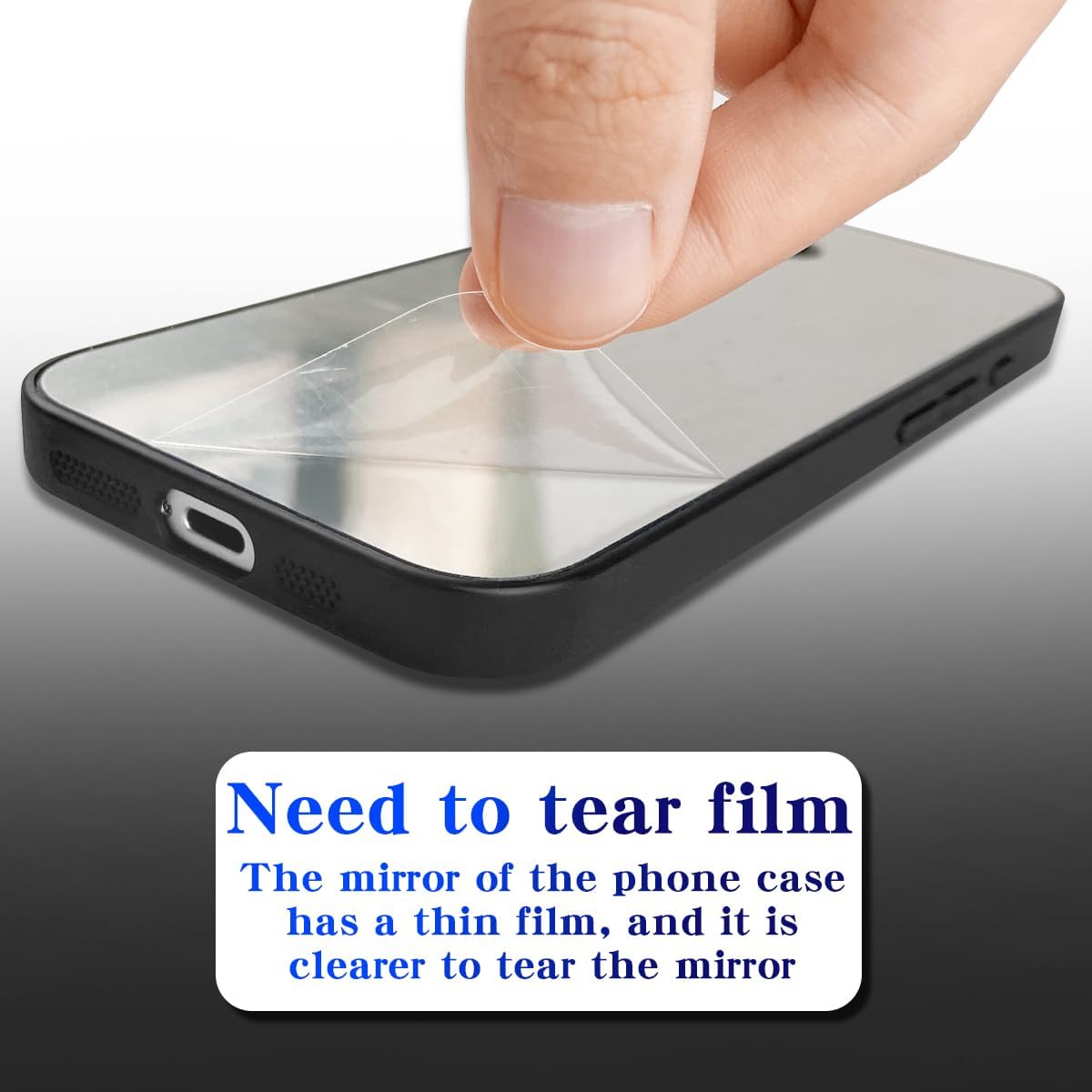 Cavdycidy Mirror Case Compatible with iPhone 16, [Full Camera Protection] [Drop Protection] Shockproof Soft Bumper Protective Slim Phone Case Silver - Image 4