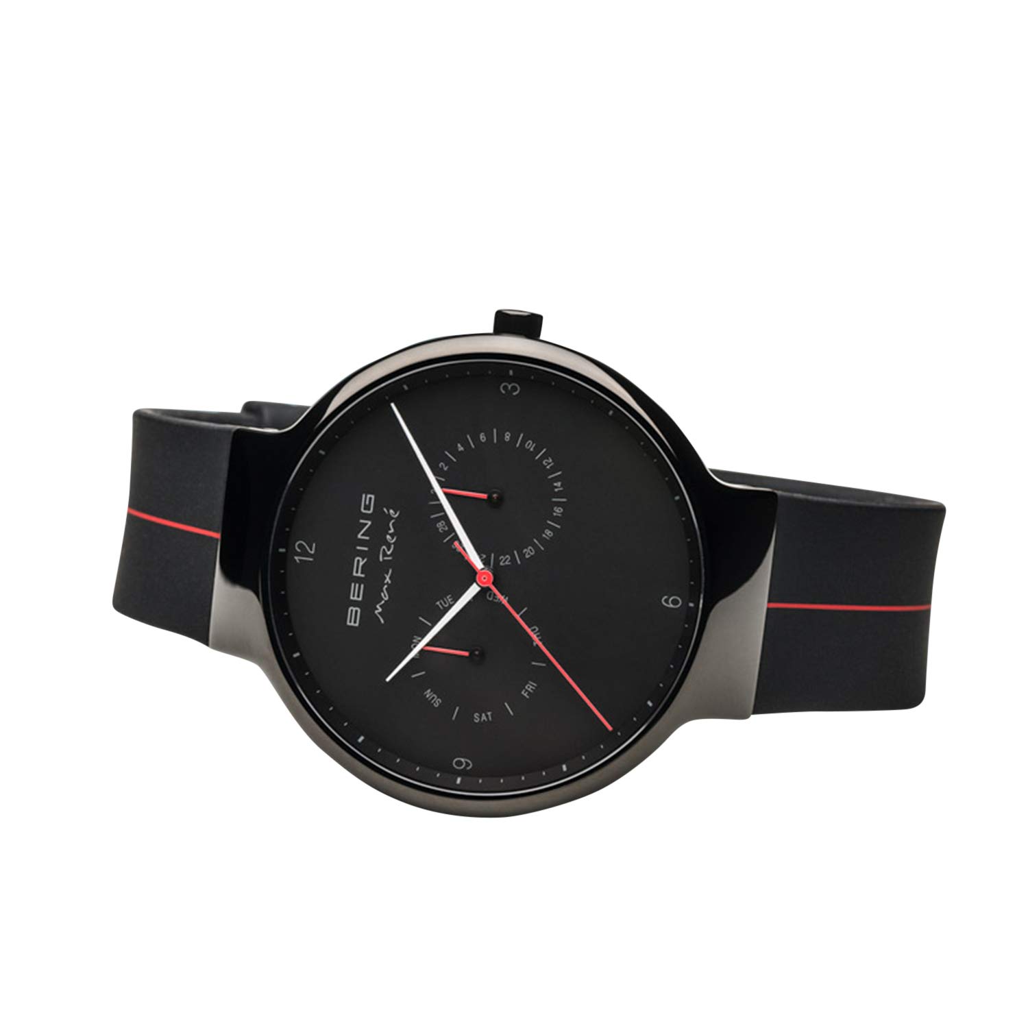 Bering Herren Quarz Uhr | Armbanduhr 42 mm Edelstahlgehäuse und Zifferblatt | Milanaisearmband | Saphierglas | 5 ATM | 15542
