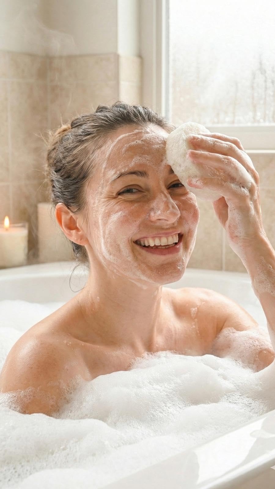 OENS aloe vera özlü doğal süngerli sabun hassas ciltler için nemlendiricin köpüren kokulu banyo süngerli sabun