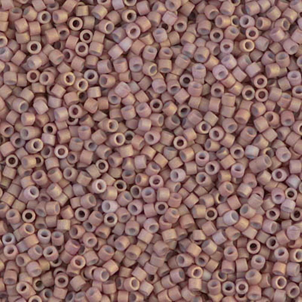 Miyuki Delica Lot de perles de rocaille : taille 11/0, rose matte DB355, lavande mate DB356, vieux rose métallique DB379-3 tubes de 7,2 g