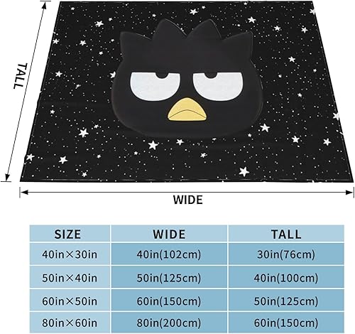 Miniatura 3 de Manta de franela de dibujos animados de anime Bad Badtz Maru manta de aire acondicionado, manta de algodón cálida para todas las estaciones para