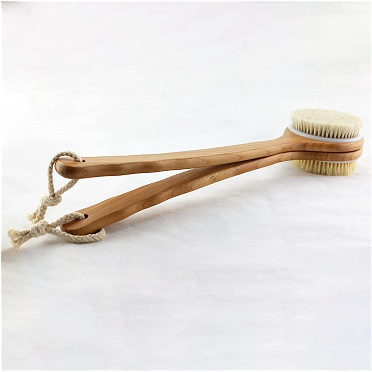Drewniana szczotka do masażu ciała Szczotka do kąpieli z naturalnego włosia SPA Kobieta Mężczyzna Pielęgnacja skóry Szczotka do suchego ciała - Ręczniki