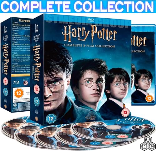 Image of Harry Potter: The Complete 8-Movie Collection (Deluxe 16-Disc Box Set / Special Bonus Features) [Blu-ray] [Region Free]
