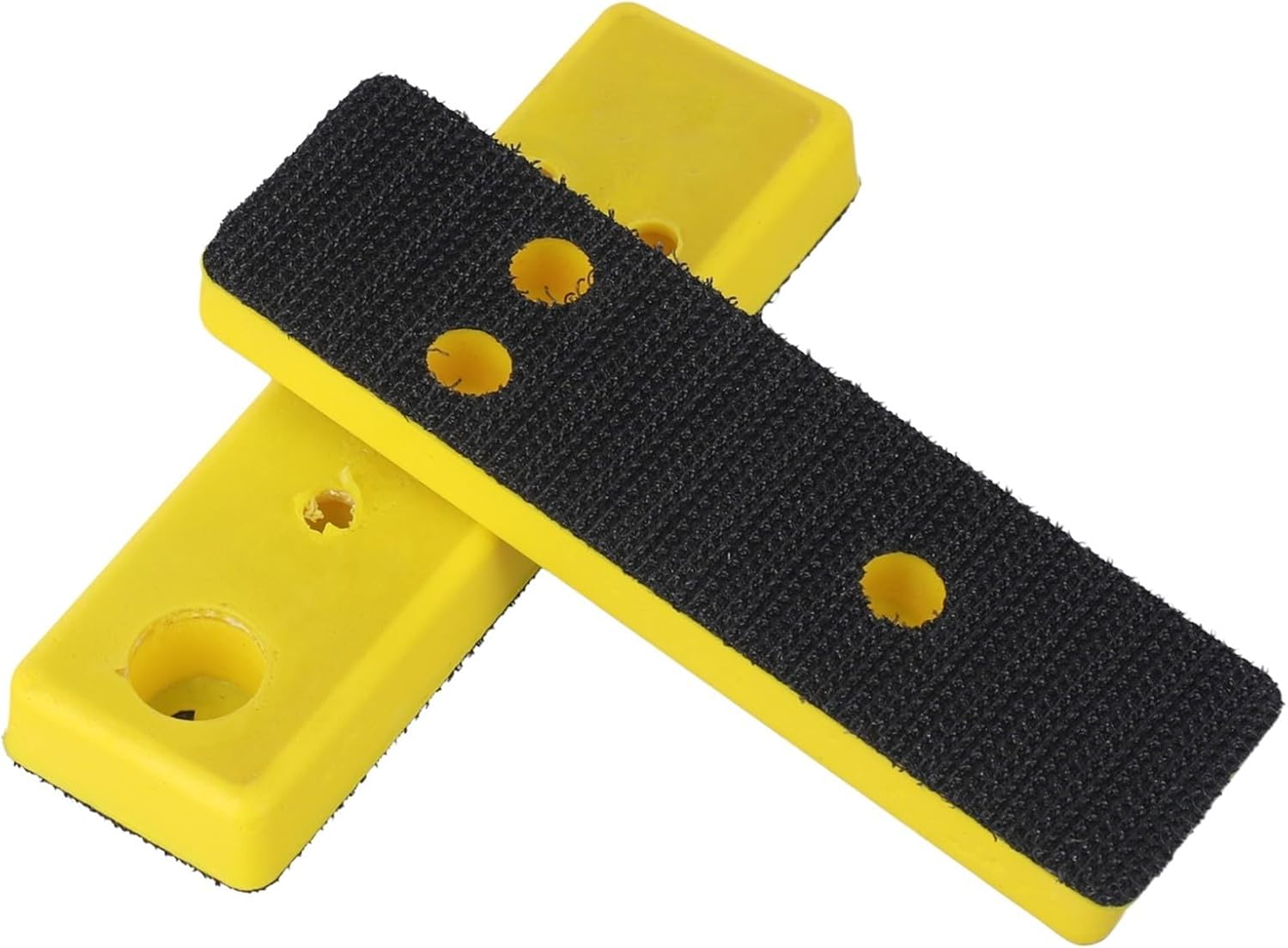 2 Pack Rectangular Sanding Pads 30x100mm with 5-Hole and Backing for Polishing, Chamfering and Grinding on Metal, Wood, Plastic, Glass and Stone Surfacess(30x100mm 2PCS)