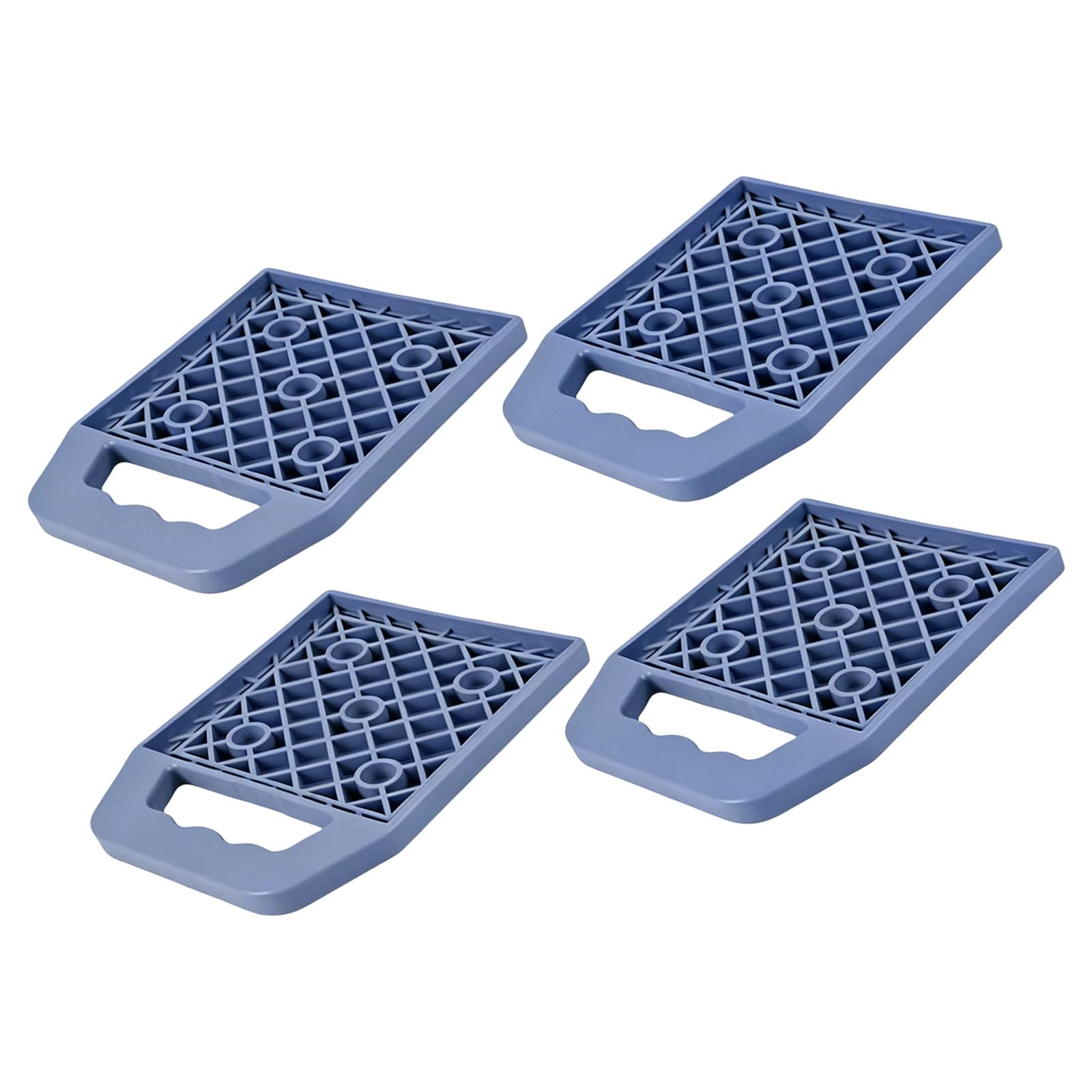 Almohadillas estabilizadoras para vehículos recreativos Paquete de 4 bloques de soporte de polímero moldeado con textura de celosía elevada y asas Bloques de soporte de base estabilizadora para de de