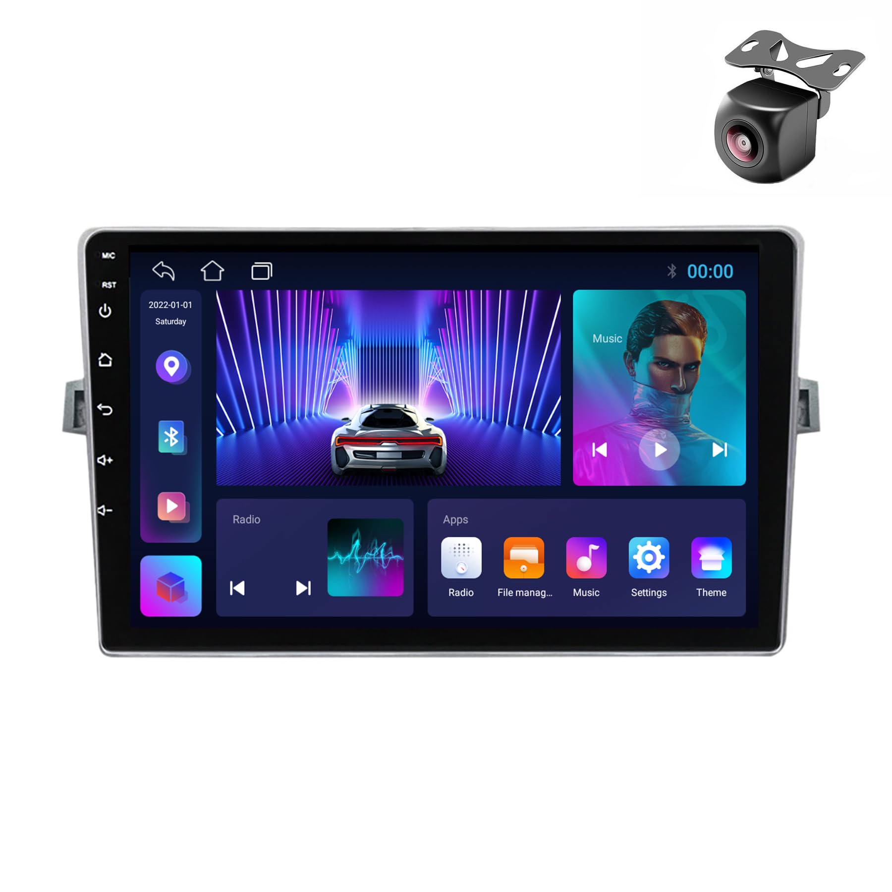 Android 14 Car Radio para Toyota Verso R20 2009 2010 2011-2018 2 DIN de Coche NAVEGACIÓN con Pantalla Táctil 9 Pulgadas Reproductor Multimedia Autoradio SWC FM BT Carplay Auto (M100CP 4core 1+32G)