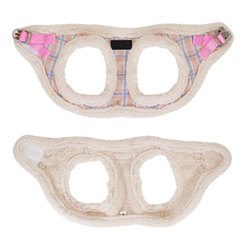 Hundegeschirr, Und Leine Weiche Weste Gepolsterte Haustier Welpen Geschirr Set Einstellbar for Kleine Mittelgroße Hunde Blau M(Pink,XS)