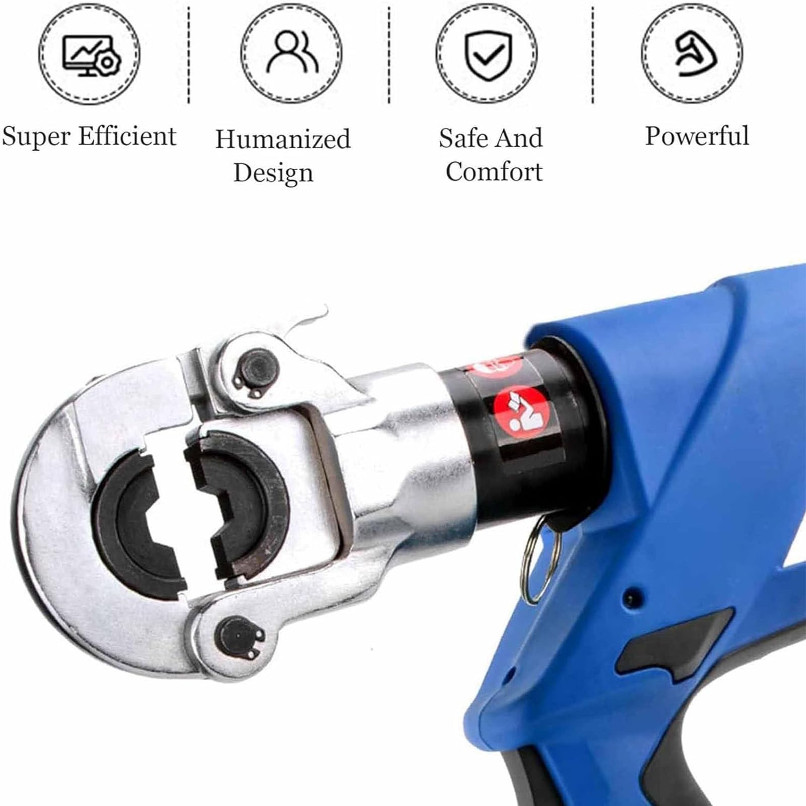 Pinza per cavi idraulica senza fili, Pinza per crimpare elettroidraulica con display digitale a LED, Pinza per capicorda idraulica, Pinza per crimpare per cavi da 16-300 mm²,Digitaldisplaymodel