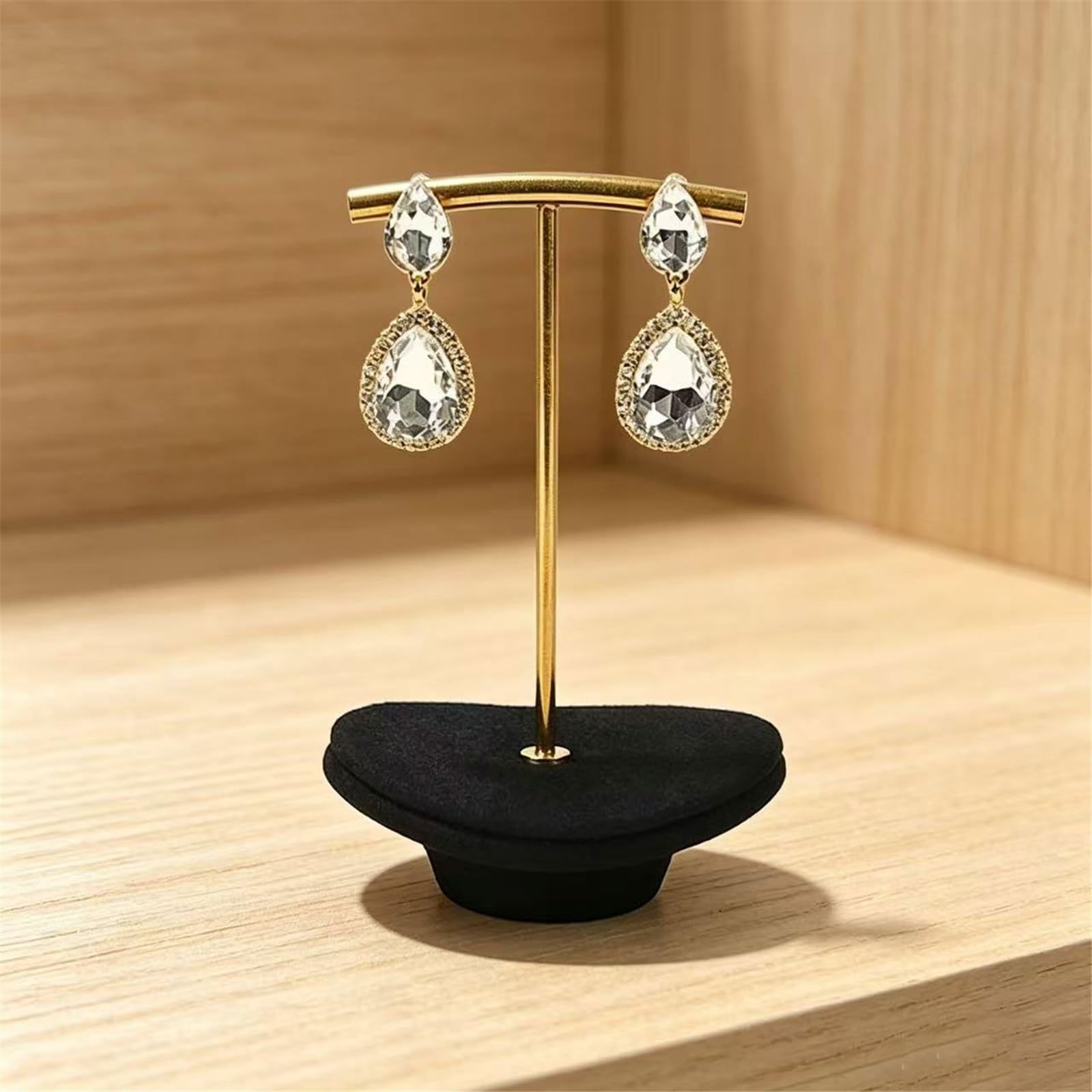 Estética Microfiber Metal Earring Stand T-Bar Jewelry