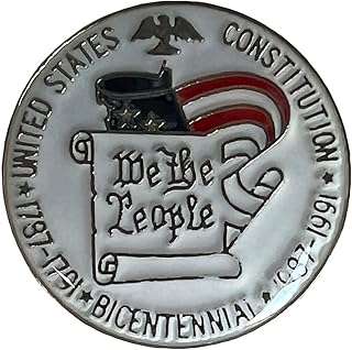 Wholesale Pack of 3 US Constitution We The People Bicentennial Motorcycle Hat Cap lapel Pin